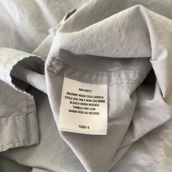 Claiborne Mens Shirt Sleeve Shirt Gray Slim Fit Stretch XXL - Picture 4 of 7
